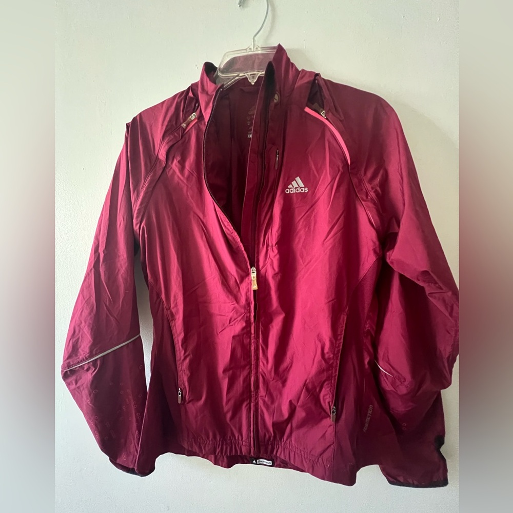 Adidas Women's Maroon Windbreaker
